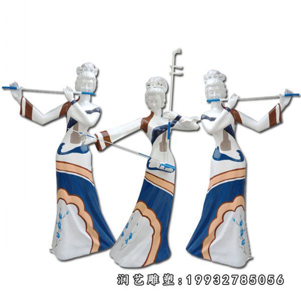 景区玻璃钢音乐人雕塑