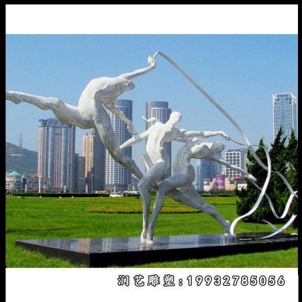 公园不锈钢体操人物雕塑