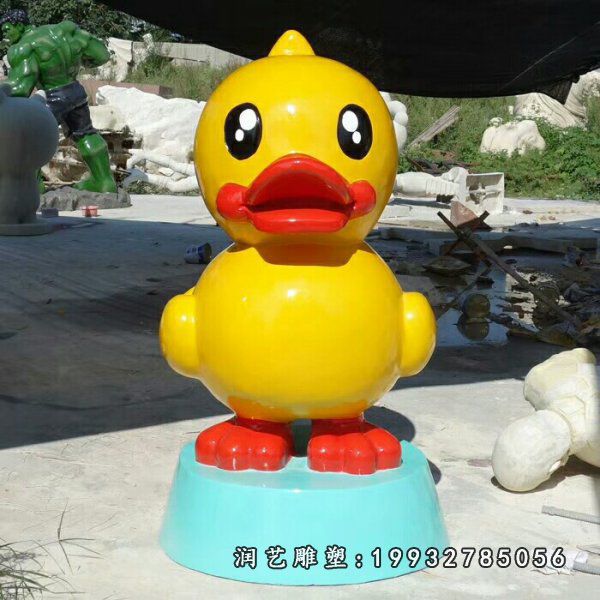 景区玻璃钢鸭子卡通雕塑