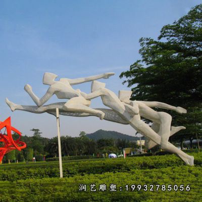 不锈钢跨栏雕塑  (11)