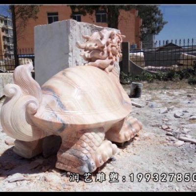 校园龙龟动物石雕 