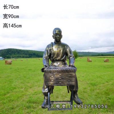 广场中医人物铜雕