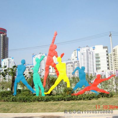 不锈钢运动雕塑，不锈钢抽象运动雕塑 (4)