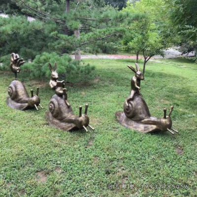 游乐场蜗牛动物铜雕