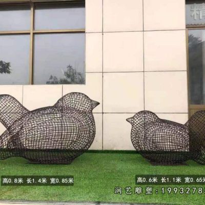 商业街不锈钢鸟动物雕塑