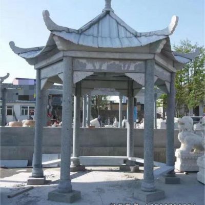 学校凉亭景观石雕