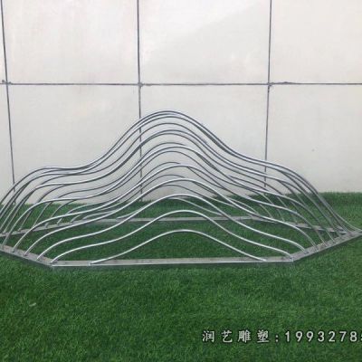 步行街不锈钢假山雕塑