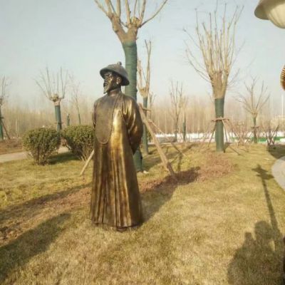 学校古代人物铜雕