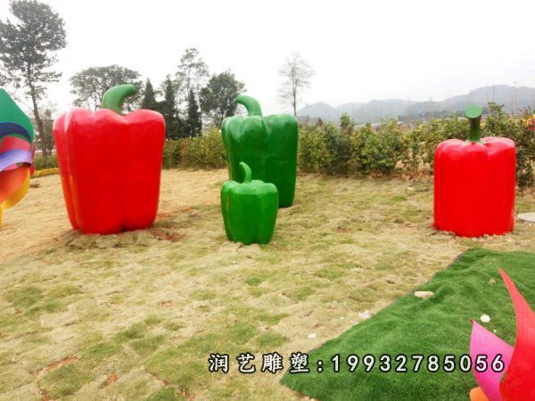 园林玻璃钢辣椒景观雕塑