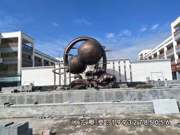 商业街葫芦景观铜雕
