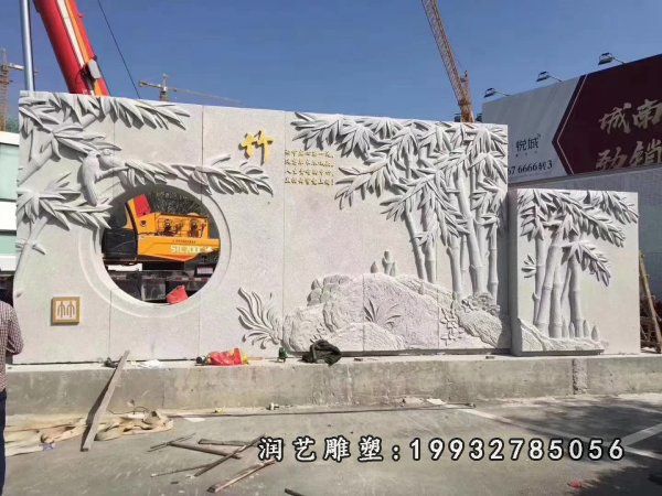商业街浮雕石雕