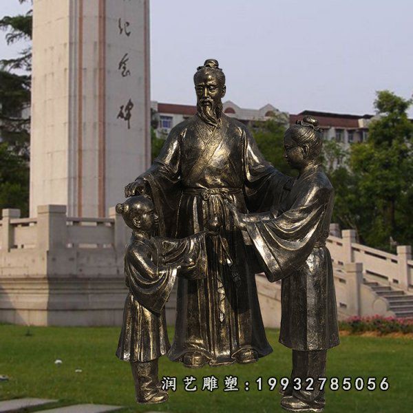 景区孔融让梨人物铜雕