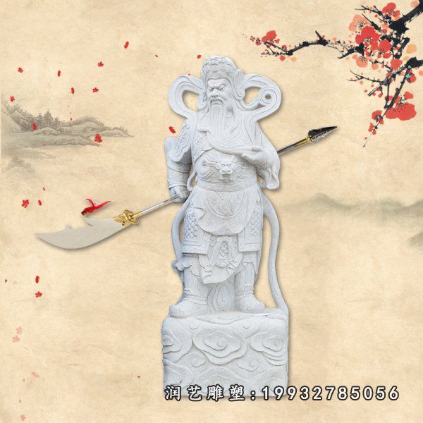 商业街关公古代人物石雕