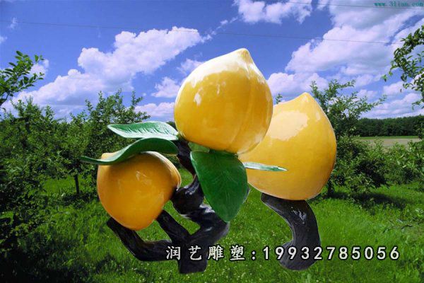 公寓玻璃钢桃景观雕塑