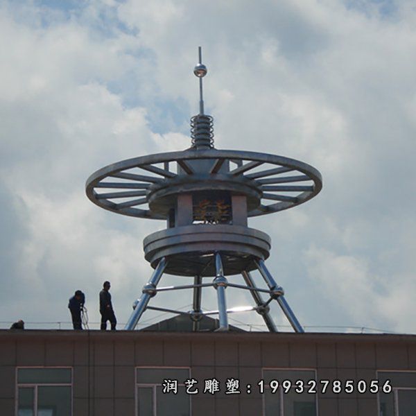 小区不锈钢避雷针景观雕塑