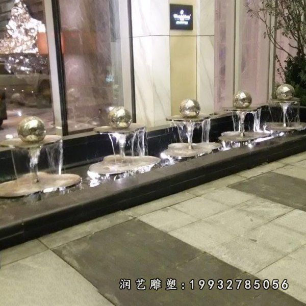 校园不锈钢喷泉景观雕塑