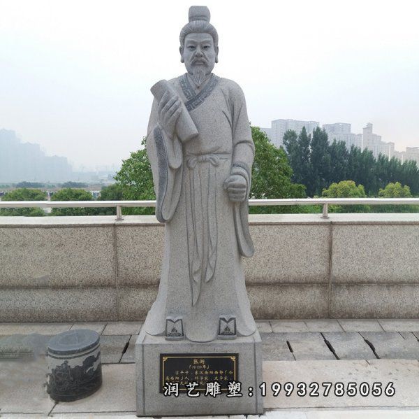 街边张衡人物石雕