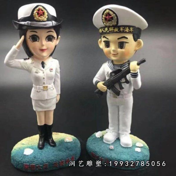 道路旁玻璃钢警察人物雕塑