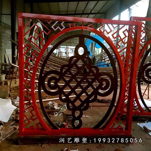 花园不锈钢中国结景观雕塑