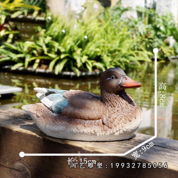写字楼玻璃钢鸳鸯动物雕塑