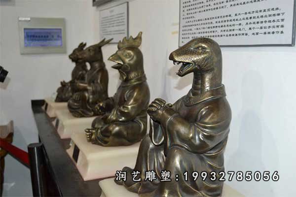 游乐场十二生肖动物铜雕