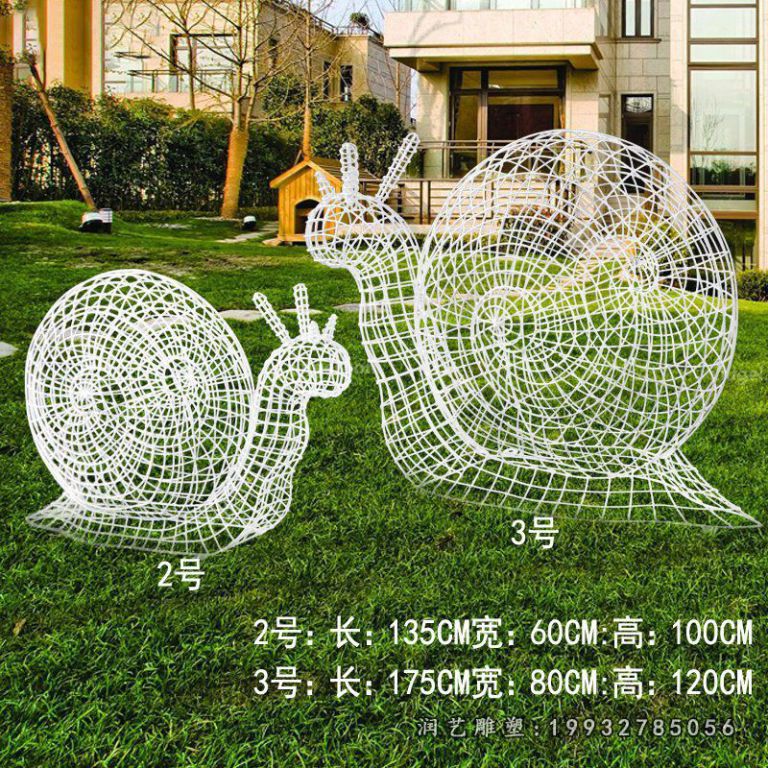企业不锈钢蜗牛动物雕塑