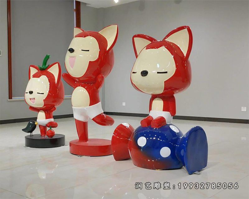 草坪玻璃钢阿狸雕塑