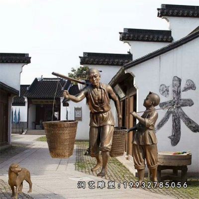 铜雕公园儿童雕塑