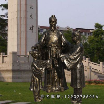景区孔融让梨人物铜雕