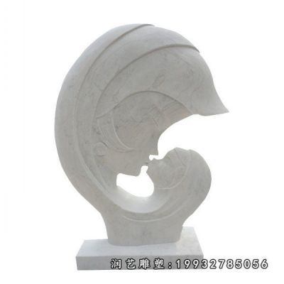 酒店母子石雕