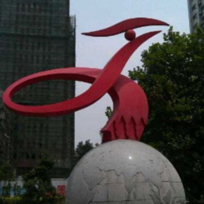 广场地球景观石雕