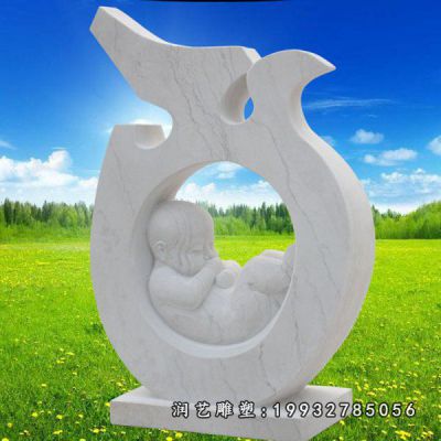 街边抽象人物石雕
