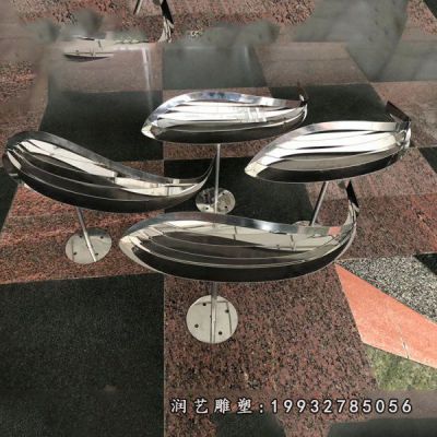 饭店不锈钢鱼动物雕塑