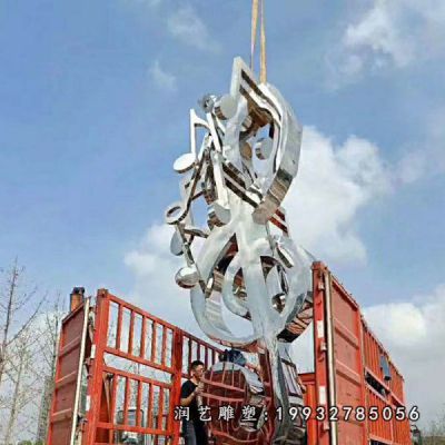 校园不锈钢音符雕塑