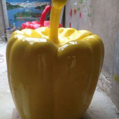 公园玻璃钢彩椒景观雕塑
