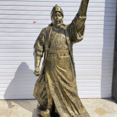 城市成吉思汗铜雕
