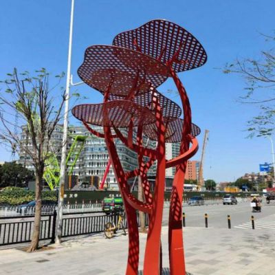小区不锈钢树雕塑