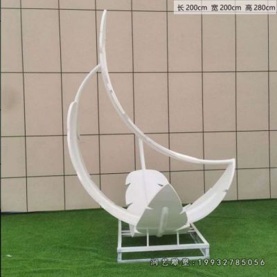 公司不锈钢羽毛雕塑